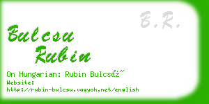 bulcsu rubin business card